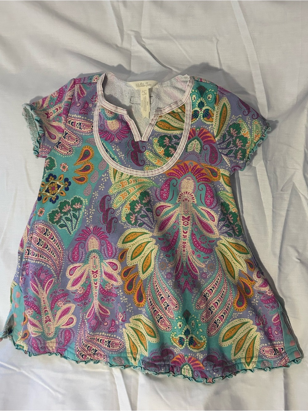 Matilda Jane Multi-Color Paisley Short Sleeve dress